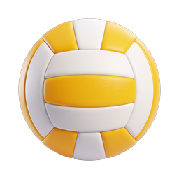 3D Volleyball Ball Icon - Premium Sports Graphic
