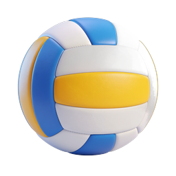 3D Volleyball Ball Icon | Sports Equipment Illustration