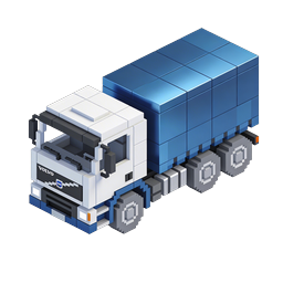 Icona 3D isometrica voxel di camion Volvo