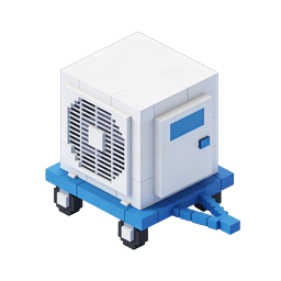 Voxel Air Conditioner Icon - Isometric 3D Illustration