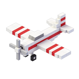 Icona aereo Voxel - Aereo a blocchi 3D isometrico