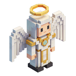 Voxel Angel Character 3D Isometric Icon