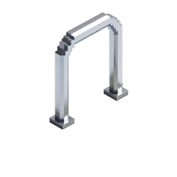 Icona 3D realistica di portale Voxel Arch Portal Gateway