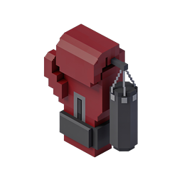 Voxel Armored Soldier 3D Isometric Icon