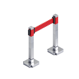 ไอคอน 3D ไม้กั้นทางแบบ Voxel - สไตล์ Pixel Art