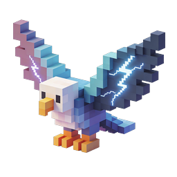 Voxel Bird Icon - 3D Pixel Art Gaming Icon