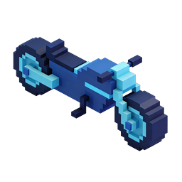 Voxel Blaster Icon - Isometrisches Sci-Fi-Waffendesign