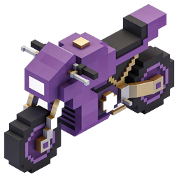 Voxel Sci-Fi Blaster Weapon Icon | 3D Isometric Design