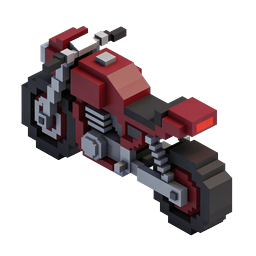 Icona di arma blaster sci-fi voxel - risorsa di gioco isometrica 3D