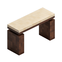Voxel Block Table Icon - 3D Isometric Pixel Furniture