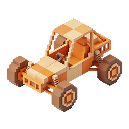 Veículo buggy voxel – ícone 3D – kart off-road