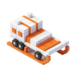 Biểu tượng xây dựng 3D Máy ủi Voxel Isometric