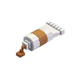 Icona proiettile 3D Voxel | Design munizioni isometrico