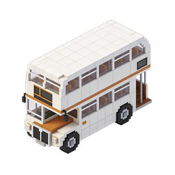 Voxel Camper RV Icon - Isometric 3D Retro Travel Vehicle