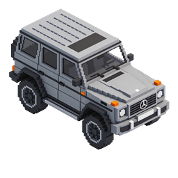 Voxel Camper Van 3D Pixel Art Icon | Isometric Block Design