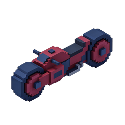 Voxel Car Axle Icon | 3D Isometric Automotive Design
