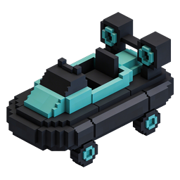 Ícone de Carro Voxel Isométrico - Veículo Pixel Art 3D