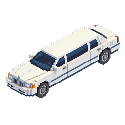 Isometric Voxel Car Icon - Pixel Art 3D Vehicle