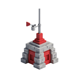 Voxel Castle Fortress 3D Isometric Game Icon