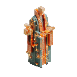 Voxel Ceremonial Figure 3D Icon - Mystical Priest Character