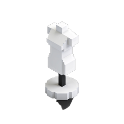 Voxel Chess Piece Icon | Isometric 3D Gaming Graphic