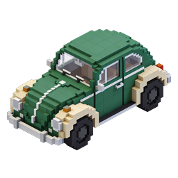 Voxel Classic Car 3D Isometric Icon