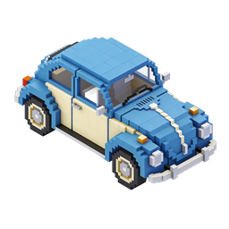 Voxel Classic Car Isometric 3D Icon