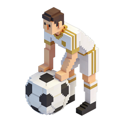 Isometric Voxel Classical Figure in White Toga Icon