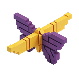Voxel Crossed Swords 3D Isometric Icon Design