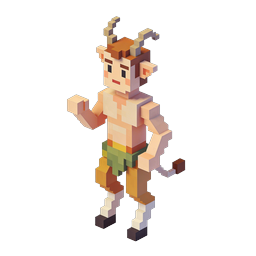 Voxel Deer Character 3D Icon for Game Avatars