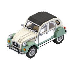 Voxel Delivery Truck Icon - 3D Pixel Art Transport