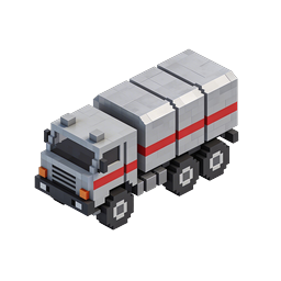 Voxel Delivery Truck 3D Icon for Logistics & Shipping