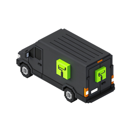 Voxel Delivery Truck 3D Isometric Icon