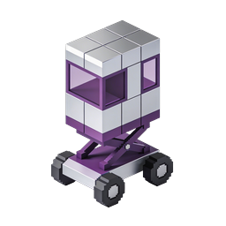 Ícone de Caminhão de Entrega Voxel - Arte em Blocos 3D Isométrica