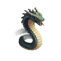Icono de dragón voxel 3D – criatura de fantasía isométrica