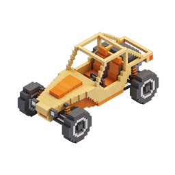 Icona Dune Buggy Voxel - Veicolo Off-Road 3D Pixel Art