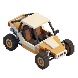 Voxel Dune Buggy 3D Isometric Car Icon