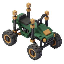 Icona 3D rover esploratore voxel - veicolo spaziale