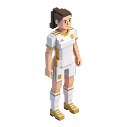 Voxel Female Character Icon - 3D Pixel Art Woman