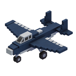 Icona caccia voxel - velivolo pixel art 3D