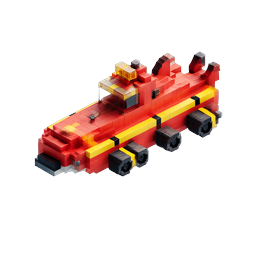 ไอคอนรถดับเพลิง 3D แบบ Voxel - สไตล์ Pixel Art