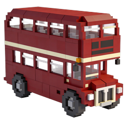 3D Voxel Fire Truck Icon - Isometric Emergency Vehicle