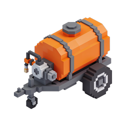 Voxel-Tankwagen-Icon - 3D Isometrische Block-Kunst