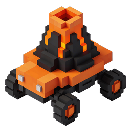 Voxel Furnace Machine Icon - Isometric 3D Game Asset