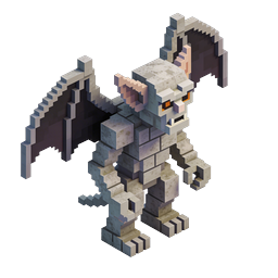 Voxel Gargoyle Character 3D Pixel Art Icon