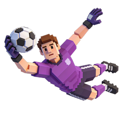 Voxel Goalkeeper Soccer Player Diving Save Icon