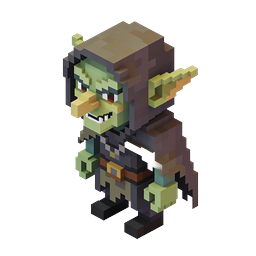 Voxel Goblin Warrior 3D Character Icon