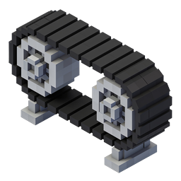 Icono de tarjeta gráfica GPU voxel isométrica