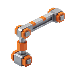 Voxel Hammer Icon - Isometric 3D Block Tool Design
