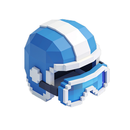 Icona casco tattico Voxel - Design 3D isometrico